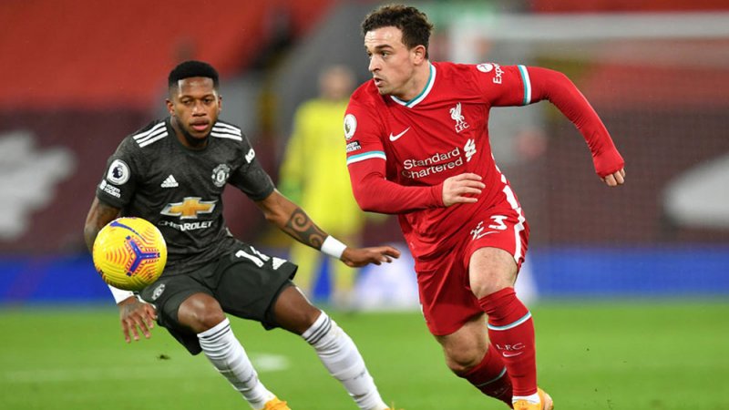 ليفربول يتعادل مع مانشستر يونايتد