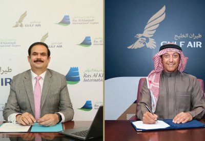 طيران الخليج توقع مذكرة تفاهم مع مطار رأس الخيمة الدولي