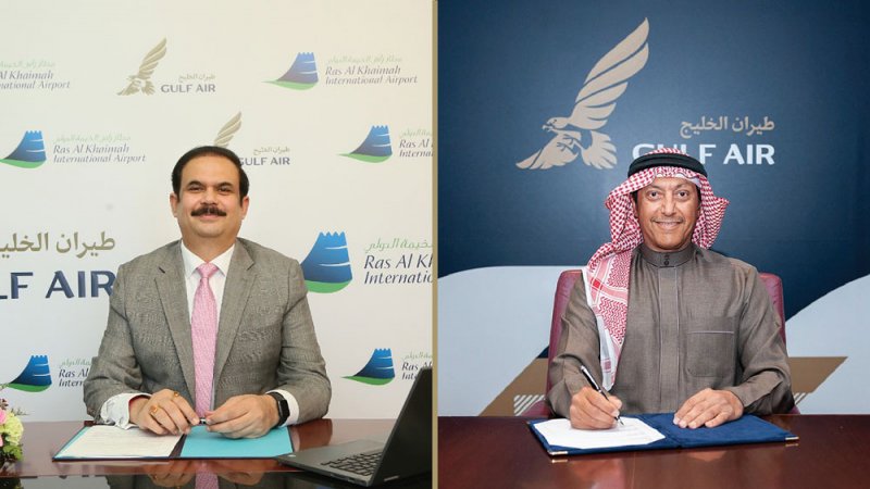 طيران الخليج توقع مذكرة تفاهم مع مطار رأس الخيمة الدولي