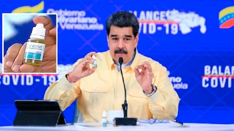 شاهد رئيس فنزويلا يفاجئ العالم بقطرات عجيبة تقتل كورونا