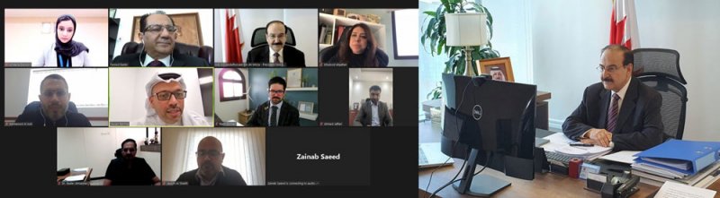 الدكتور ميرزا يجتمع عن بعد مع لجنة الصناعة والطاقة بغرفة تجارة وصناعة البحرين