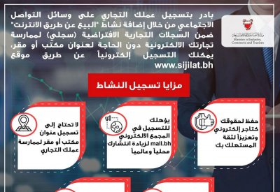 وزارة الصناعة تدرج  نشاط "البيع عن طريق الإنترنت"