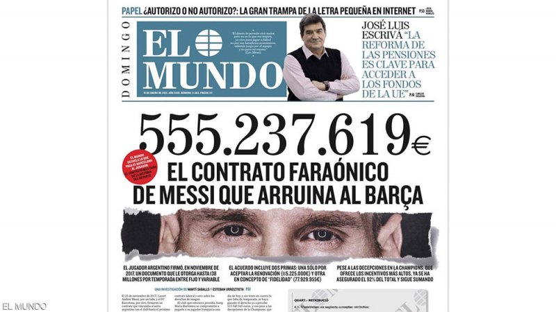 ميسي وبرشلونة.. تسريب أكبر عقد في تاريخ الرياضة