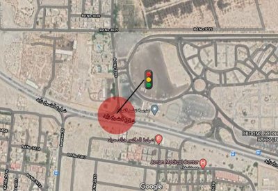 "شؤون الأشغال": إشارة ضوئية جديدة على شارع الشيخ زايد بتقاطعه مع طريق 3029