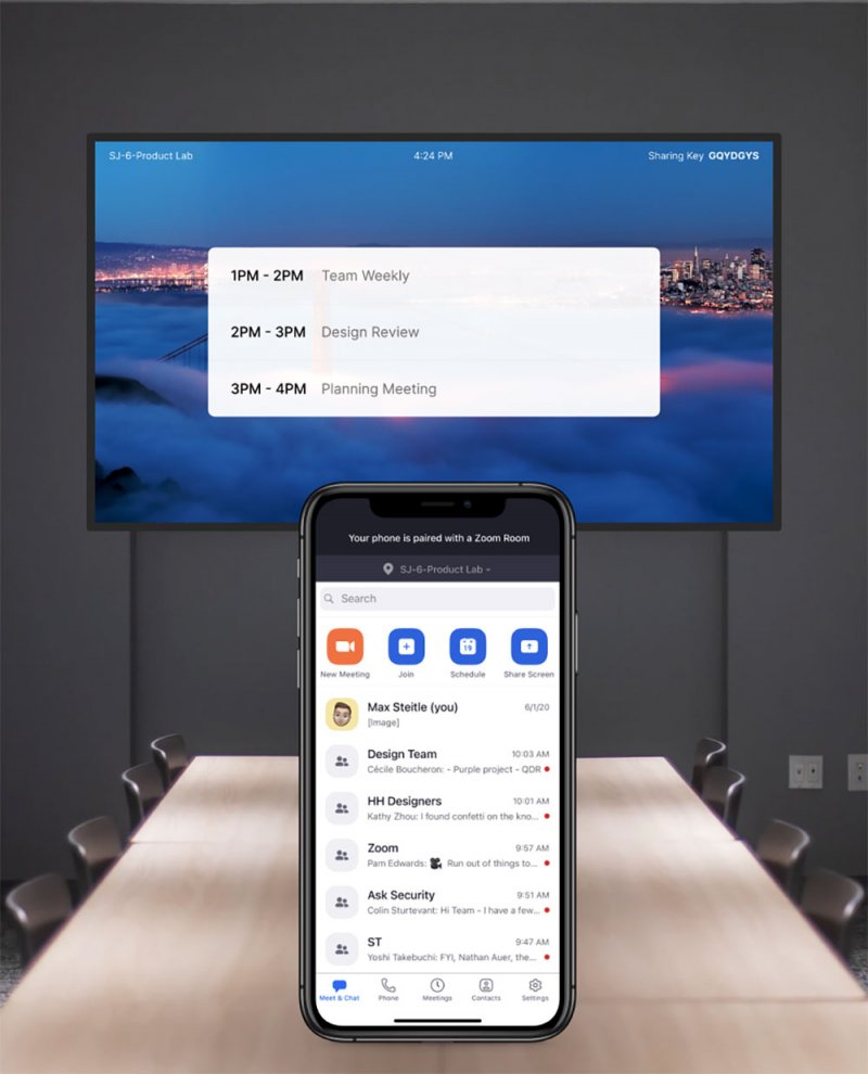 "زووم" تطلق  Zoom Rooms للعمل من أي مكان