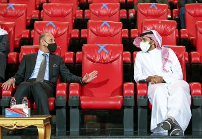 بالصور: وزير الشباب والرياضة العراقي يشهد جانبًا من دوري ناصر بن حمد الممتاز