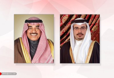 سمو ولي العهد رئيس مجلس الوزراء يتلقى برقية شكر جوابية من رئيس مجلس الوزراء بدولة الكويت