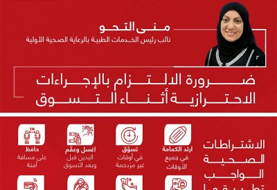 الدكتورة التحو: ضرورة الالتزام بالإجراءات الاحترازية أثناء التسوق