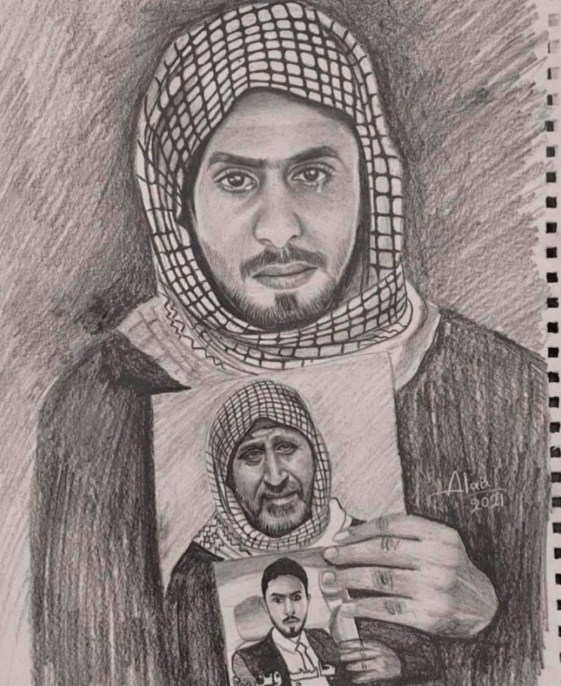 بورتريه ينال إعجاب الملايين لناشط عراقي مختفٍ قتلت ميليشيات إيران والده
