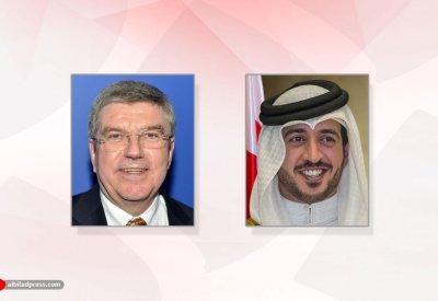 خالد بن حمد يهنيء توماس باخ بإعادة انتخابه رئيسا للجنة الأولمبية الدولية