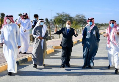 خلف: بدء زراعة واحات الزلاق الزراعية بالنخيل والشجيرات