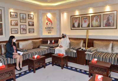 النصف يستقبل القنصل الكوري ويبحث معها التعاون الرياضي المشترك