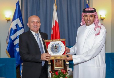 بالصور: رئيس الاتحاد البحريني لكرة القدم يستقبل نظيره السوري