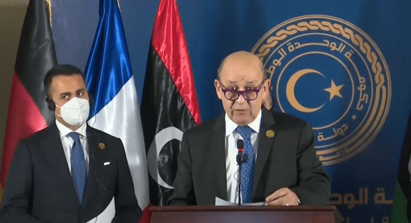 لودريان من طرابلس: الاتحاد الأوروبي موحد بشأن الملف الليبي