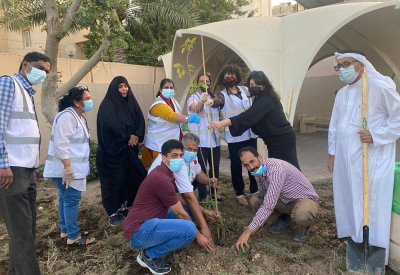 أصدقاء الحدائق تبادر بتشجير حديقة باربار
