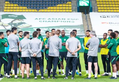 المنتخب السعودي يرفع استعداده للقاء فلسطين