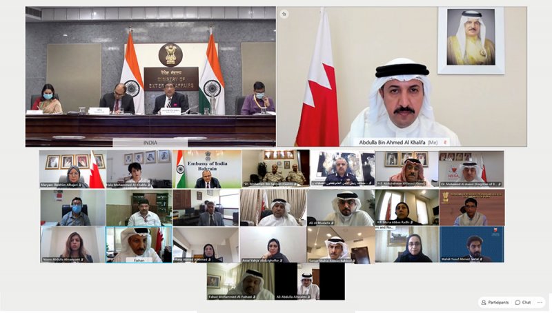 اجتماع تنسيقي للتحضير لانعقاد اللجنة العليا المشتركة بين مملكة البحرين وجمهورية الهند