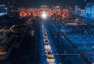 انطلاق موكب المومياوات الملكية من المتحف المصري