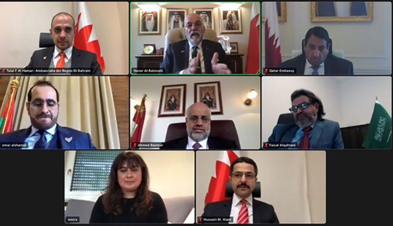 سفير البحرين لدى ايطاليا يترأس اجتماع مجلس سفراء دول مجلس التعاون