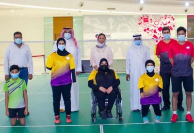 الماجد يشارك في الفعالية الترويجية للريشة الطائرة البارالمبية