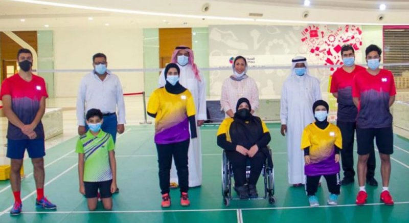 الماجد يشارك في الفعالية الترويجية للريشة الطائرة البارالمبية