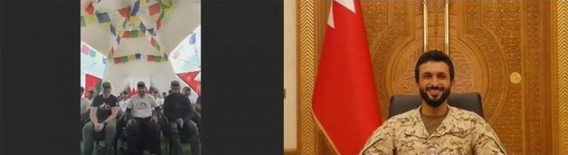 ناصر بن حمد يجري اتصالا مرئيًا مع أفراد الحرس الملكي