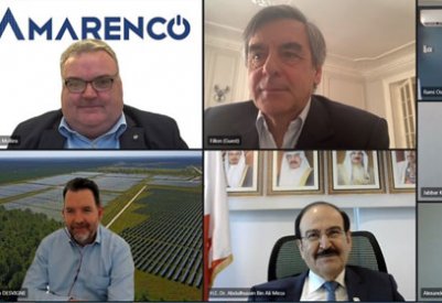 الدكتور ميرزا يناقش الفرص الاستثمارية في مشاريع الطاقة الشمسية الكبرى مع كبرى الشركات الفرنسية الرائدة AMARENCO
