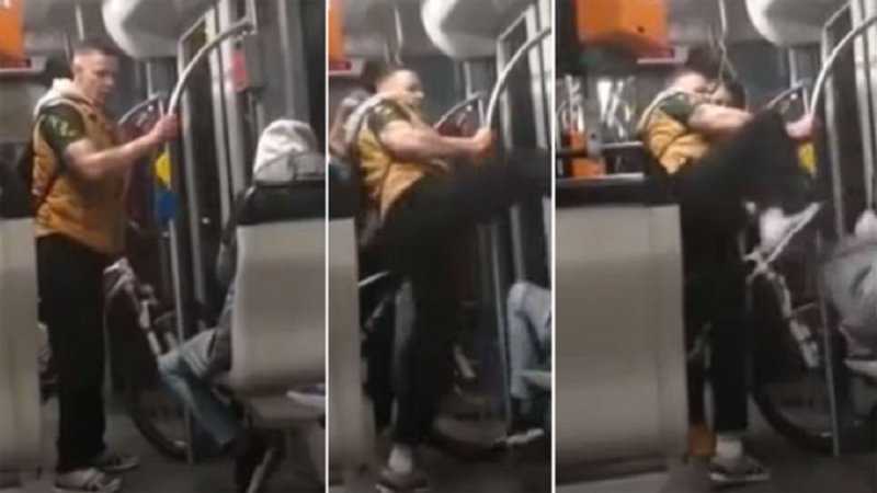 بالفيديو: عنصري ألماني يبصق على سوري ويركله بوجهه في القطار