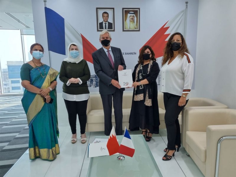 "التجارة والصناعة" الفرنسية في البحرين برئاسة السيد جان كريستوف دوراند تستقبل رئيسة جمعية سيدات الأعمال البحرينية السيدة أحلام جناحي