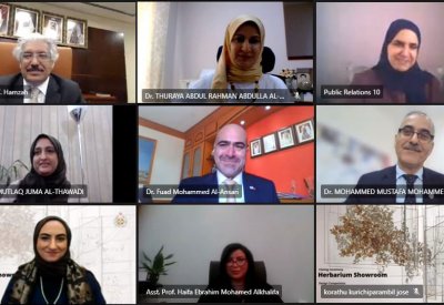 طلبة العمارة والتصميم الداخلي بجامعة البحرين يصممون معشبة لكلية العلوم