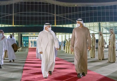 سمو ولي العهد رئيس مجلس الوزراء يغادر دولة الإمارات العربية المتحدة الشقيقة