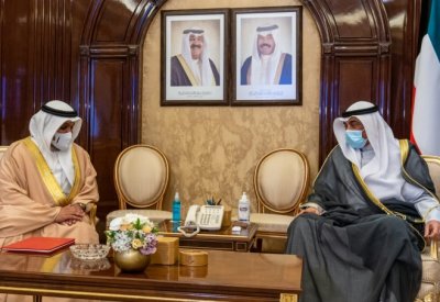 سمو ولي العهد رئيس مجلس الوزراء يبعث رسالة خطية إلى رئيس مجلس الوزراء بدولة الكويت الشقيقة