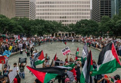 بالصور: أميركيون يتظاهرون في مدن عدة تضامنا مع الفلسطينيين