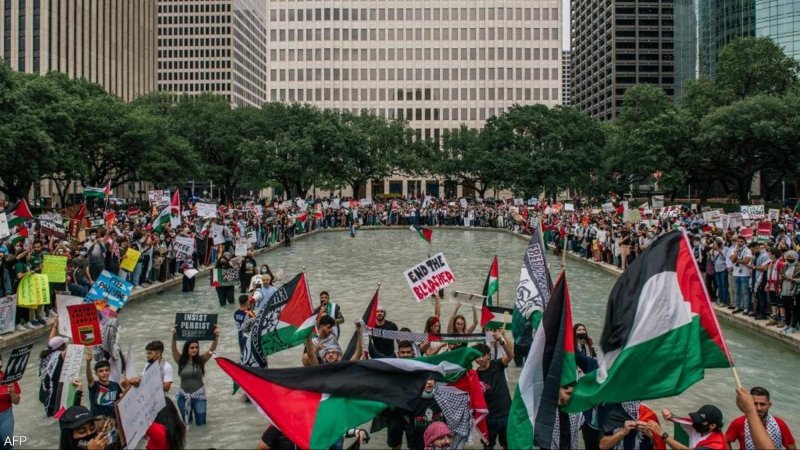 بالصور: أميركيون يتظاهرون في مدن عدة تضامنا مع الفلسطينيين