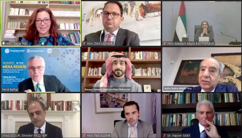 فرج والبنمحمد يشاركان في اجتماع الشبكة البرلمانية الدولية لوضع سياسات اقتصادية مستدامة للتعافي من "كورونا"