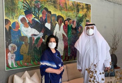 معالي الشيخة مي رئيسة مجلس أمناء مركز الشيخ إبراهيم تستقبل الرئيس التنفيذي لبنك EFG