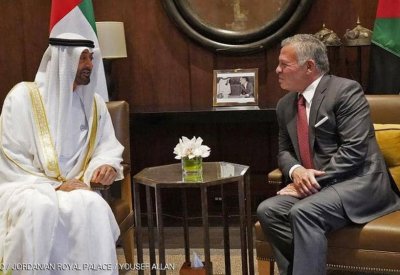ملك الأردن وولي عهد أبوظبي يبحثان تطورات القضية الفلسطينية