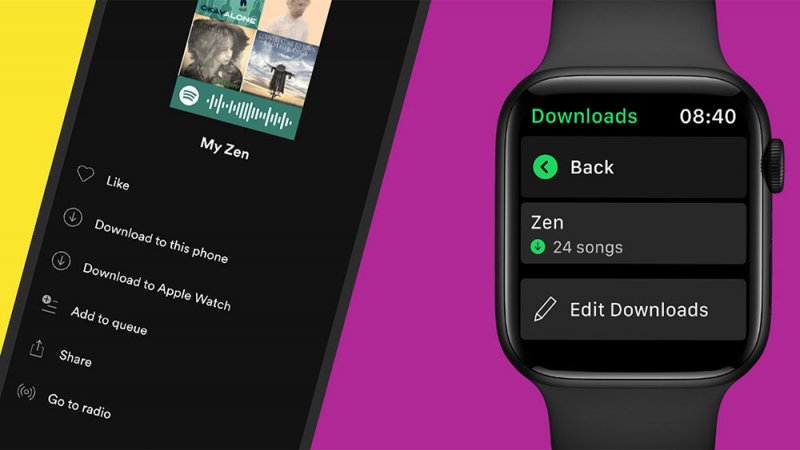Spotify يدعم الآن تحميل الأغاني على Apple Watch