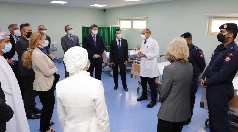 جانب من زيارة السفراء والدبلوماسيين إلى مركز الإصلاح والتأهيل