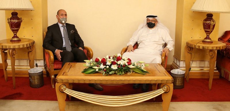عسكر يستقبل وزير الشباب والرياضة العراقي