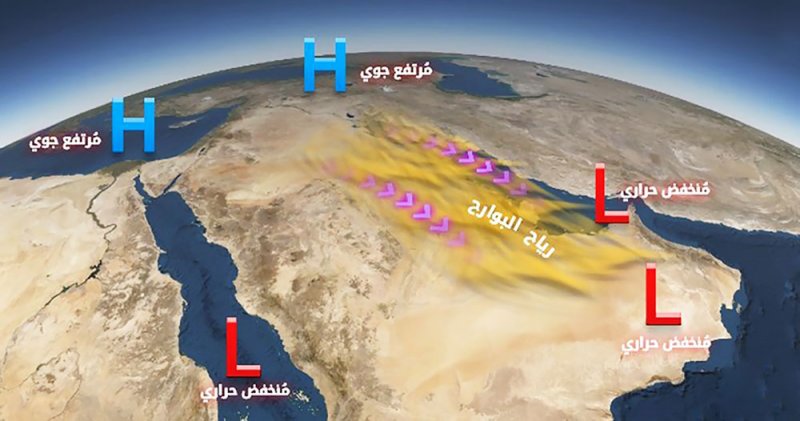 "البوارح" تشتد.. عواصف وموجات غبارية بدول المنطقة