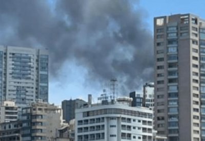حريق كبير بفندق في بيروت.. ومصدر يكشف السبب