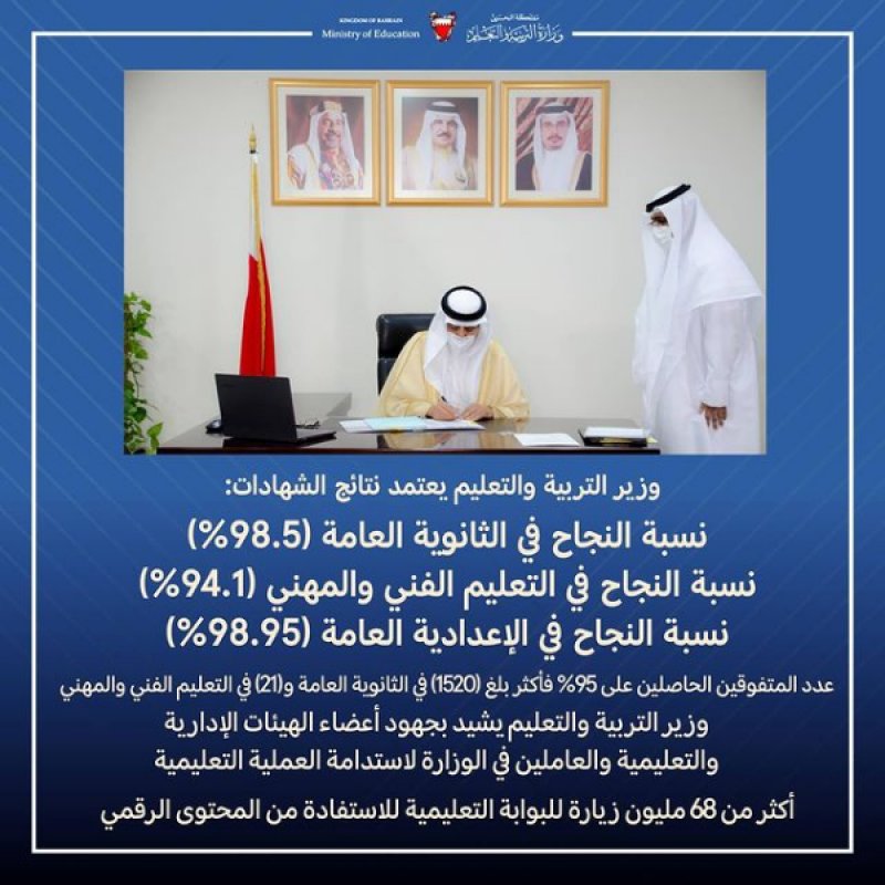 بالصورة: وزير التربية يعتمد نتائج الشهادات: 98.5% نسبة النجاح في الثانوية.. و98.95% في الإعدادي