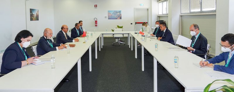 وزير الخارجية يجتمع مع وزير خارجية الجمهورية الإيطالية في مدينة روما