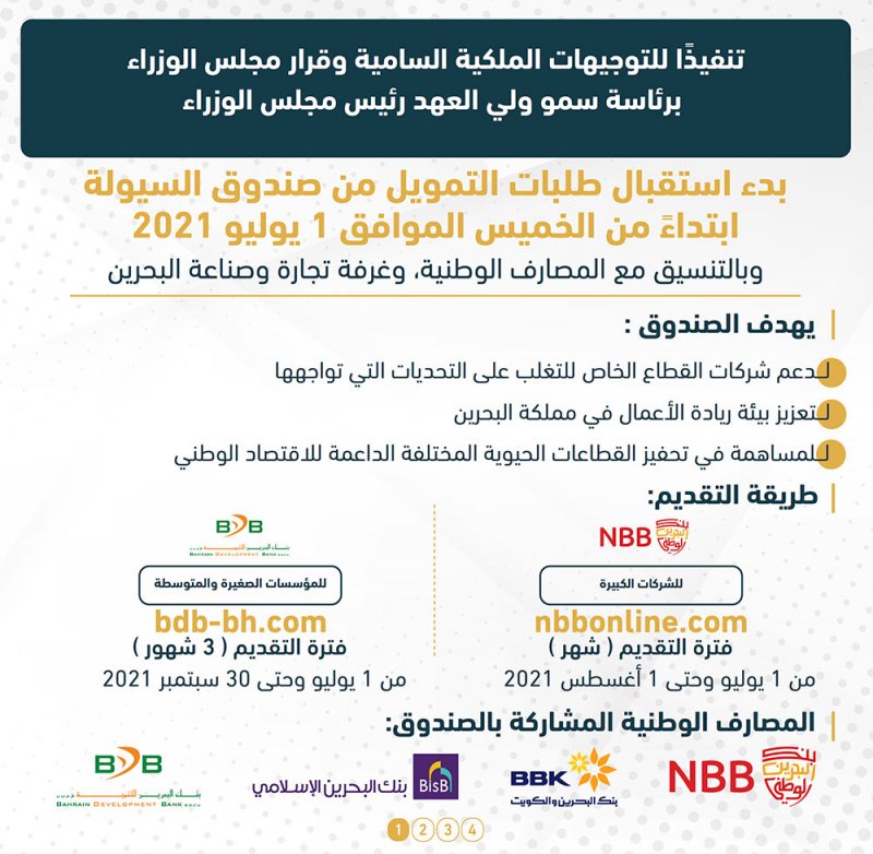 بدء استقبال طلبات التمويل من صندوق السيولة من 1 يوليو 2021