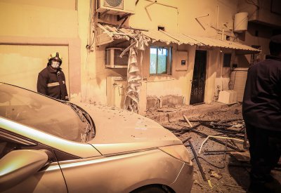 بالصور: إصابات وأضرار مادية جسيمة بإنفجار منزل في الديه