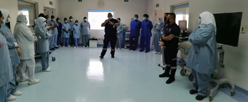 مجمع السلمانية الطبي ينفّذ تدريباً للحوادث والطوارئ