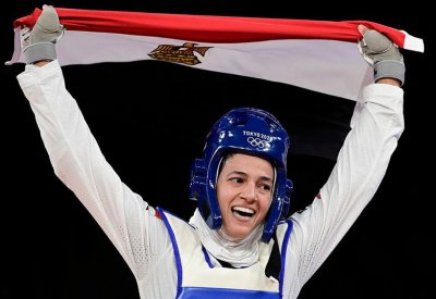 المصرية هداية ملاك تحرز برونزية التايكوندو