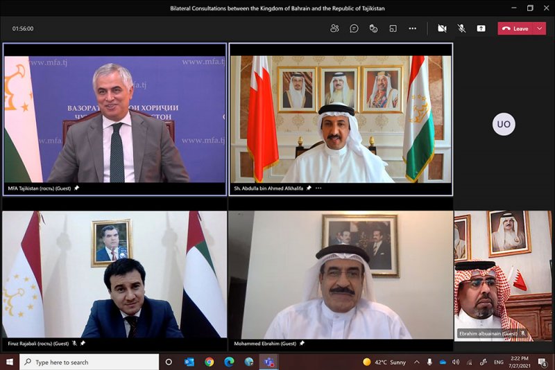 انعقاد الاجتماع الأول للمشاورات السياسية بين مملكة البحرين وجمهورية طاجيكستان