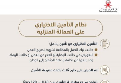 العلوي: تطبيق نظام التأمين الاختياري على العمالة المنزلية بدءاً من 4 أغسطس الجاري